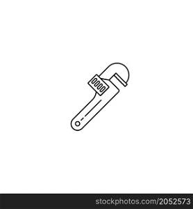 pipe wrench line icon vector illustration simple design.