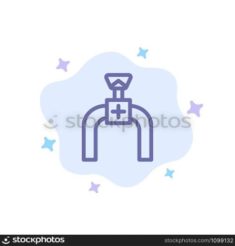 Pipeline, Pipe, Gas, Line Blue Icon on Abstract Cloud Background