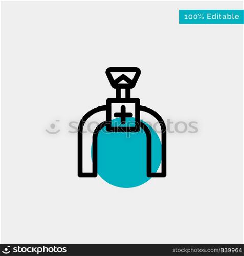 Pipeline, Pipe, Gas, Line turquoise highlight circle point Vector icon