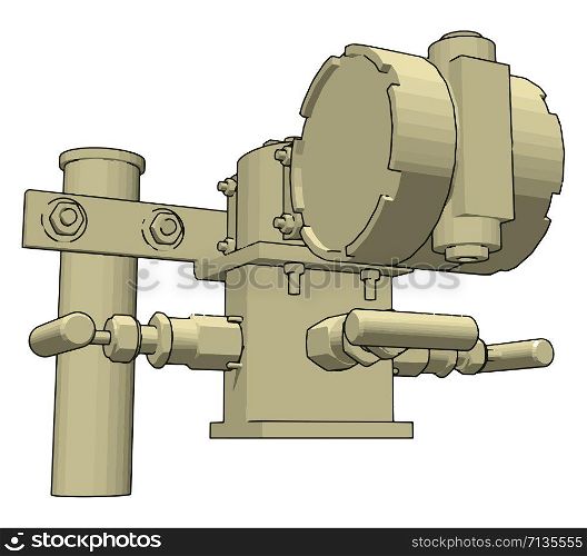Pipes, illustration, vector on white background.
