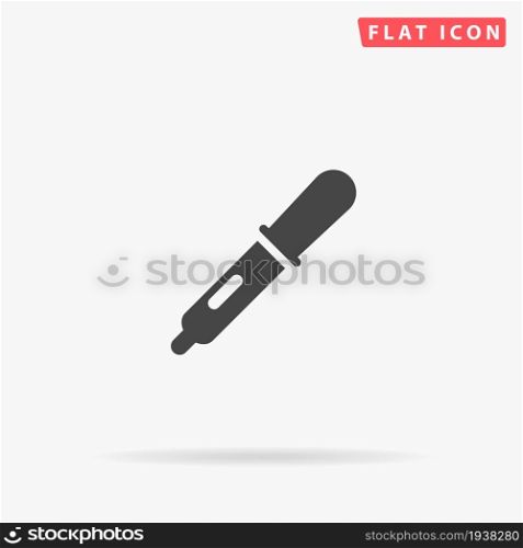Pipette flat vector icon. Hand drawn style design illustrations.. Pipette flat vector icon
