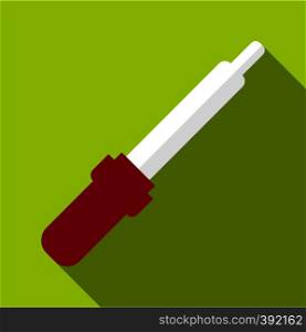 Pipette icon. Flat illustration of pipette vector icon for web isolated on lime background. Pipette icon, flat style