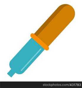 Pipette icon flat isolated on white background vector illustration. Pipette icon isolated