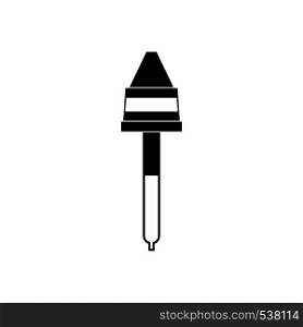 Pipette icon in simple style on a white background. Pipette icon, simple style