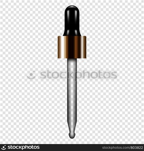 Pipette icon. Realistic illustration of pipette vector icon for web design. Pipette icon, realistic style