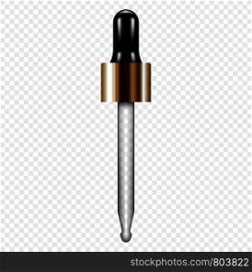 Pipette icon. Realistic illustration of pipette vector icon for web design. Pipette icon, realistic style