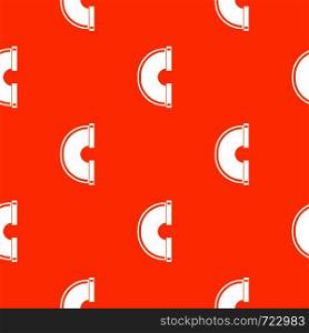 Piping connection pattern repeat seamless in orange color for any design. Vector geometric illustration. Piping connection pattern seamless