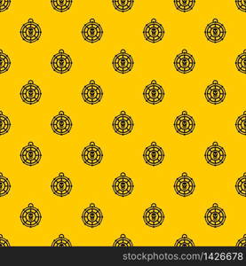 Pirate amulet pattern seamless vector repeat geometric yellow for any design. Pirate amulet pattern vector
