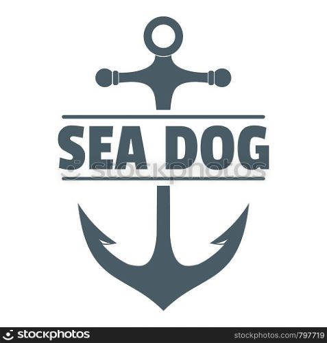 Pirate anchor logo. Simple illustration of pirate anchor vector logo for web. Pirate anchor logo, simple gray style