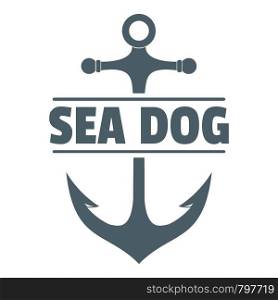 Pirate anchor logo. Simple illustration of pirate anchor vector logo for web. Pirate anchor logo, simple gray style
