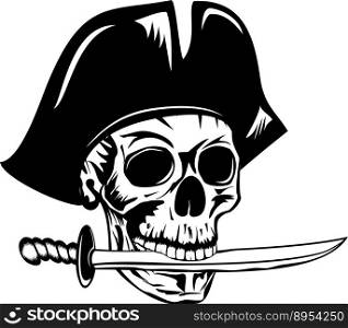 Pirate and dagger vector image