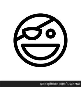 pirate emoji, icon on isolated background