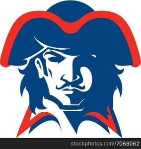 Pirate head mascot. Logotype of college sport team