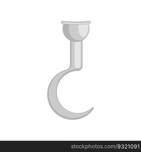 Pirate hook isolated. piratical prosthesis hand. Vector illustration 