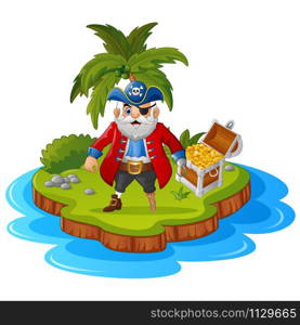 Pirate in the treasure island