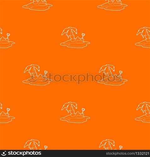 Pirate island pattern vector orange for any web design best. Pirate island pattern vector orange