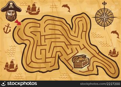 Pirate maze for kids