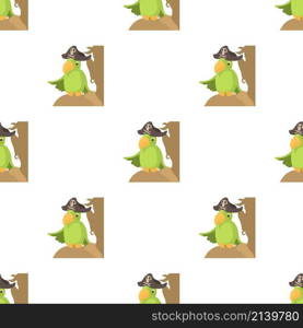Pirate parrot pattern seamless background texture repeat wallpaper geometric vector. Pirate parrot pattern seamless vector