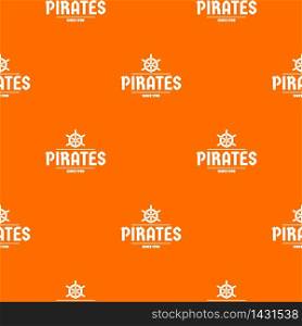 Pirate ship pattern vector orange for any web design best. Pirate ship pattern vector orange