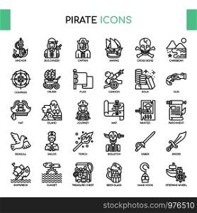 Pirate , Thin Line and Pixel Perfect Icons