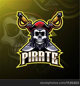 Pirates mascot gaming logo design