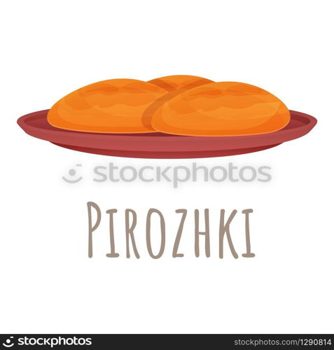 Pirozhki icon. Cartoon of pirozhki vector icon for web design isolated on white background. Pirozhki icon, cartoon style