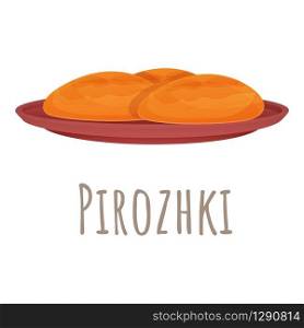 Pirozhki icon. Cartoon of pirozhki vector icon for web design isolated on white background. Pirozhki icon, cartoon style