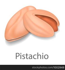 Pistachio mockup. Realistic illustration of pistachio vector mockup for web design isolated on white background. Pistachio mockup, realistic style
