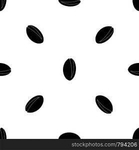 Pistachio nut pattern repeat seamless in black color for any design. Vector geometric illustration. Pistachio nut pattern seamless black
