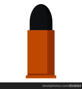Pistol bullet icon. Flat illustration of pistol bullet vector icon for web design. Pistol bullet icon, flat style
