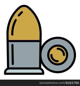 Pistol bullet icon outline vector. Police equipment. Justice officer. Pistol bullet icon outline vector. Police equipment