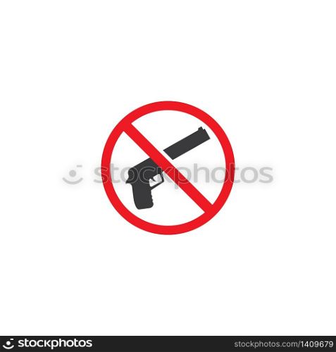 Pistol, gun, handgun, icon vector flat design