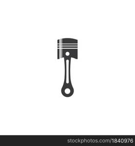 Piston auto service logo vector flat design