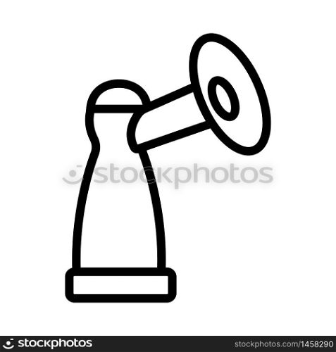 piston bottle with suction cup icon vector. piston bottle with suction cup sign. isolated contour symbol illustration. piston bottle with suction cup icon vector outline illustration