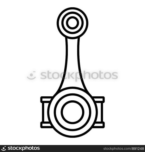Piston connecting rod shaft icon. Outline piston connecting rod shaft vector icon for web design isolated on white background. Piston connecting rod shaft icon, outline style