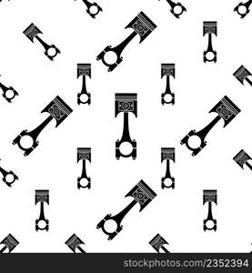 Piston Icon Seamless Pattern, Automobile Piston Icon Vector Art Illustration