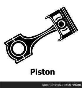 Piston icon. Simple illustration of piston vector icon for web. Piston icon, simple black style