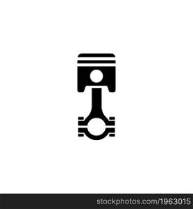 Piston vector icon. Simple flat symbol on white background. Piston icon flat