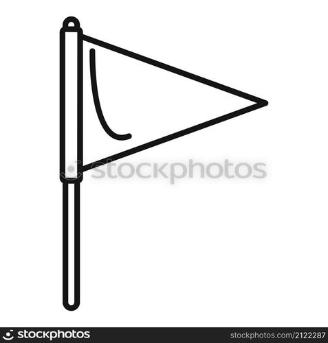 Pitch flag icon outline vector. Soccer stadium. Corner football. Pitch flag icon outline vector. Soccer stadium