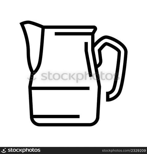 pitcher utensil line icon vector. pitcher utensil sign. isolated contour symbol black illustration. pitcher utensil line icon vector illustration