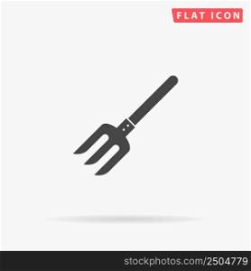 Pitchfork flat vector icon. Hand drawn style design illustrations.. Pitchfork flat vector icon. Hand drawn style design illustrations