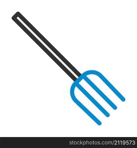 Pitchfork Icon. Editable Bold Outline With Color Fill Design. Vector Illustration.