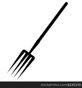 Pitchfork icon on white background. Garden fork sign. Garden pitchfork symbol. flat style.