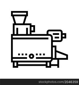 pitting machine line icon vector. pitting machine sign. isolated contour symbol black illustration. pitting machine line icon vector illustration