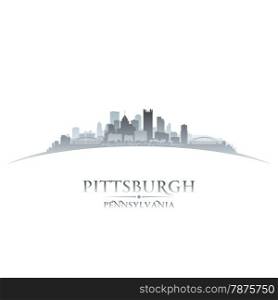 Pittsburgh Pennsylvania city skyline silhouette. Vector illustration