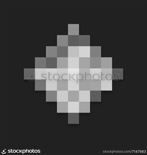 Pixel censored sign on transparent background. Isolated vector element. Censorship rectangle texture. Pixel vector. Censored content. EPS 10