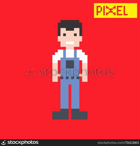 pixel character vector graphic art design illustration