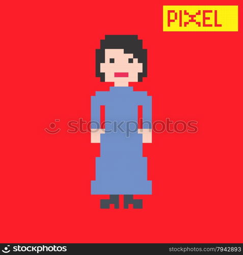 pixel character vector graphic art design illustration