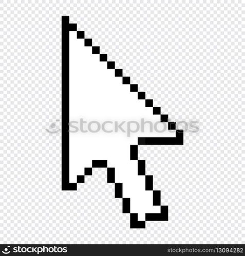 Pixel computer mouse click pointer cursor arrow. Mouse cursor arrow. Pointer arrow. Cursor icon
