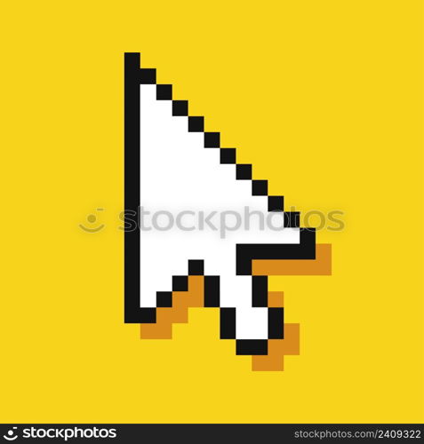 Pixel cursor. Computer mouse pointer. Arrow. 8-bit. Video game style. Vector. Pixel cursor. Computer mouse pointer. Arrow. 8-bit. Video game style. Vector illustration